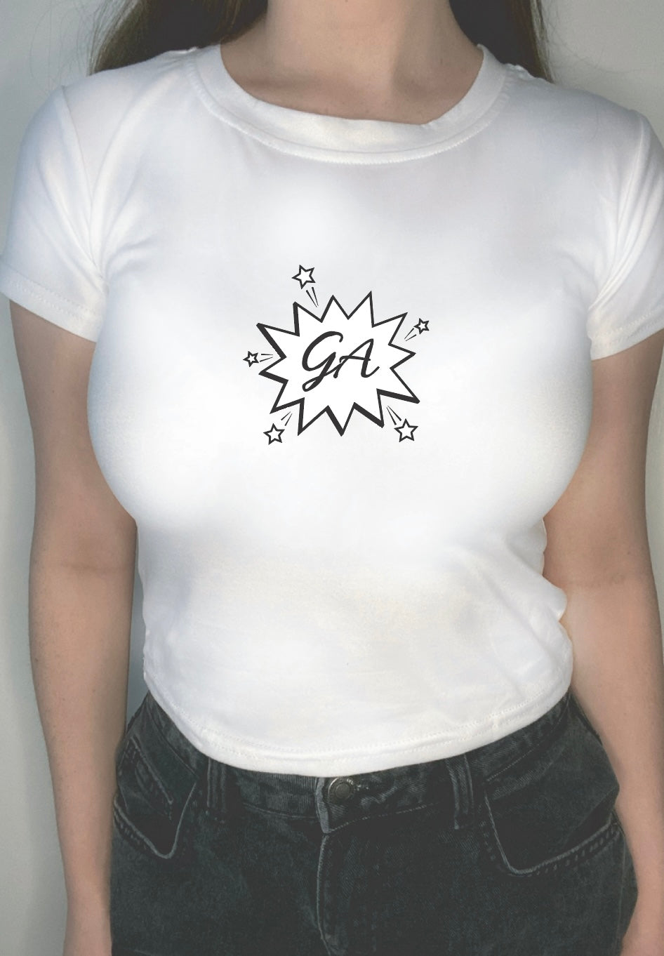 GA star cropped T-shirt