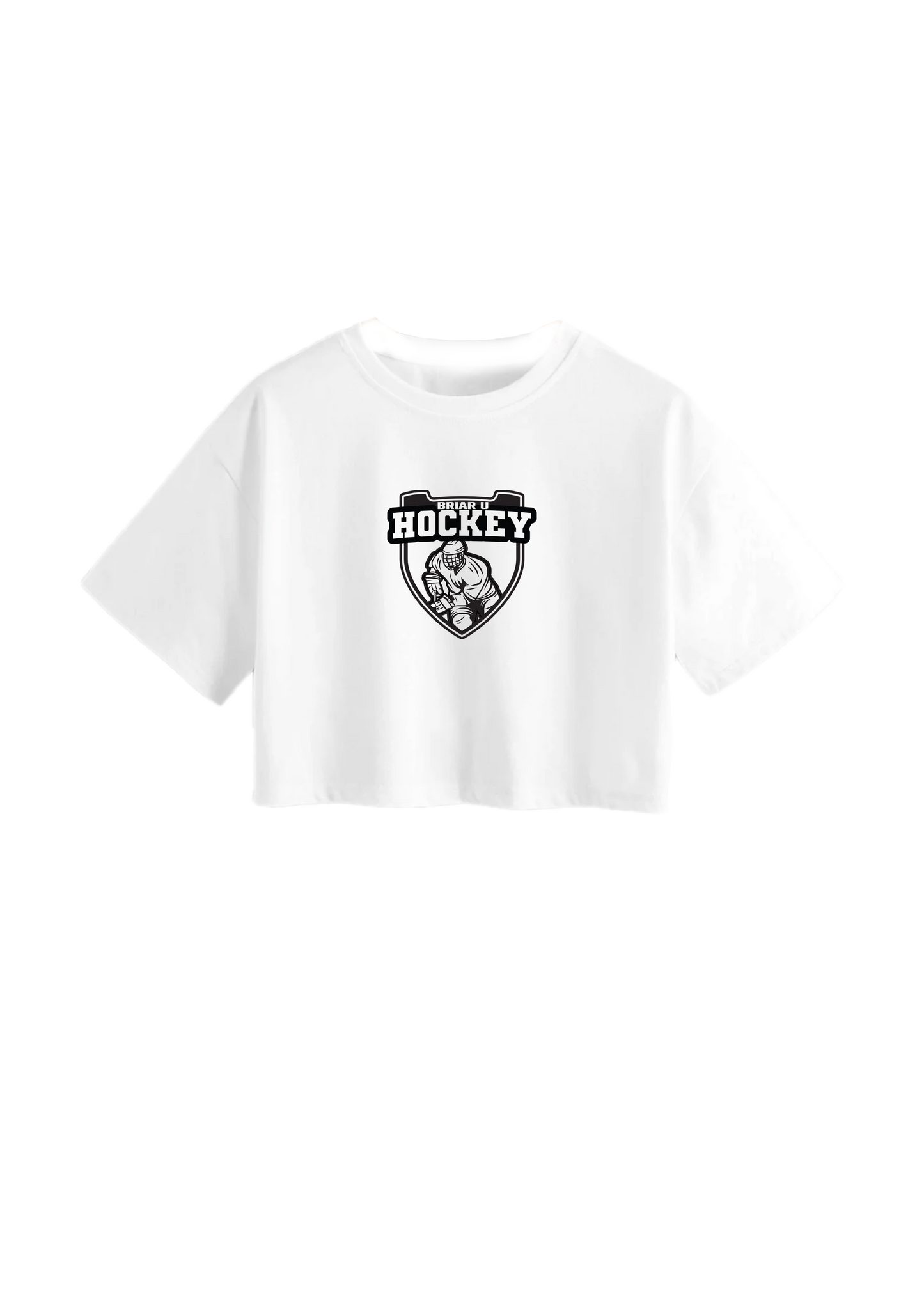 BU hockey illustration crop tshirt