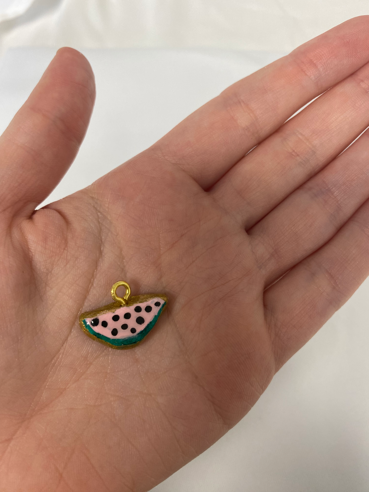 Watermelon charm necklace