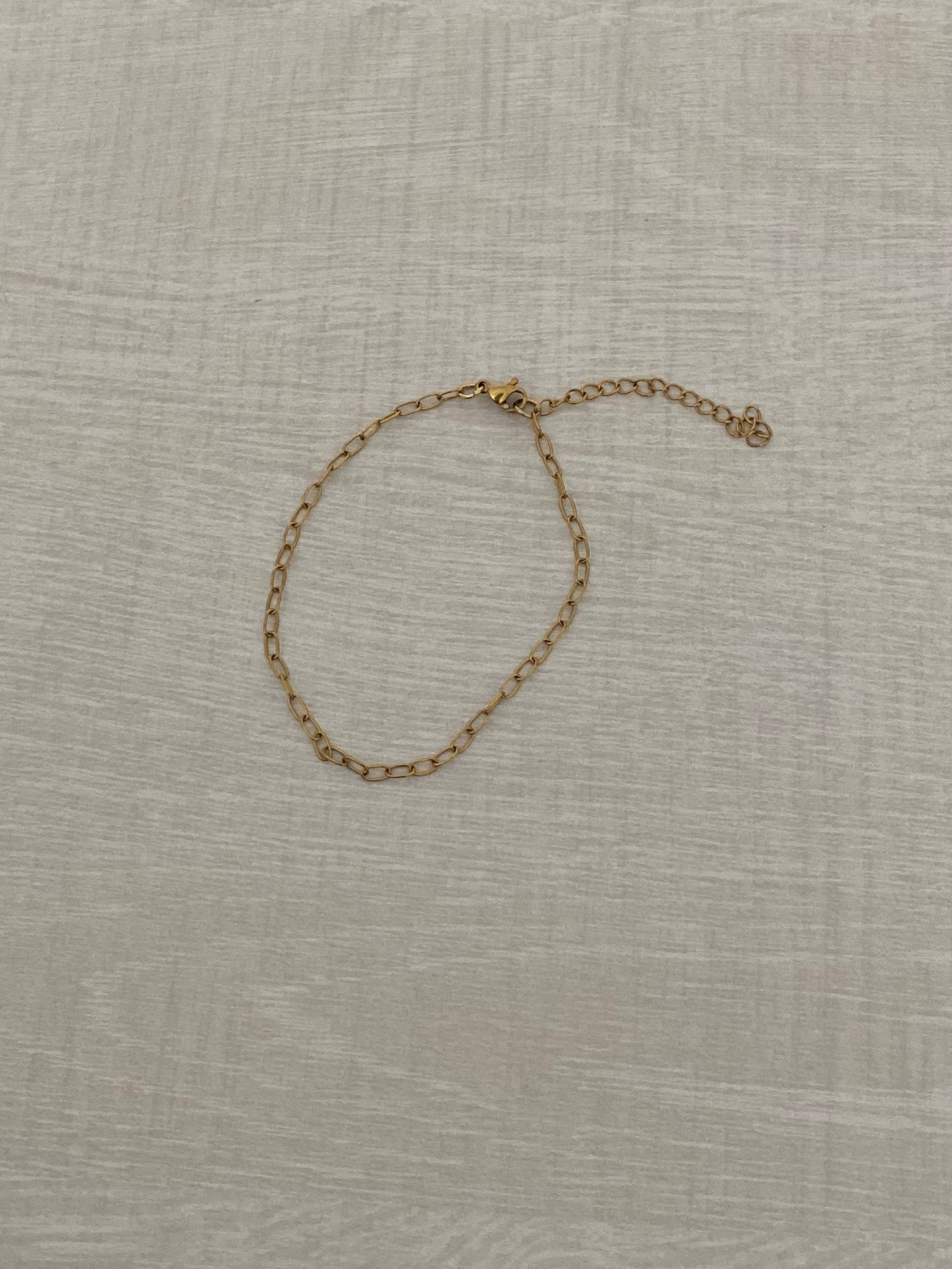 Gold charm bracelet - thin chain