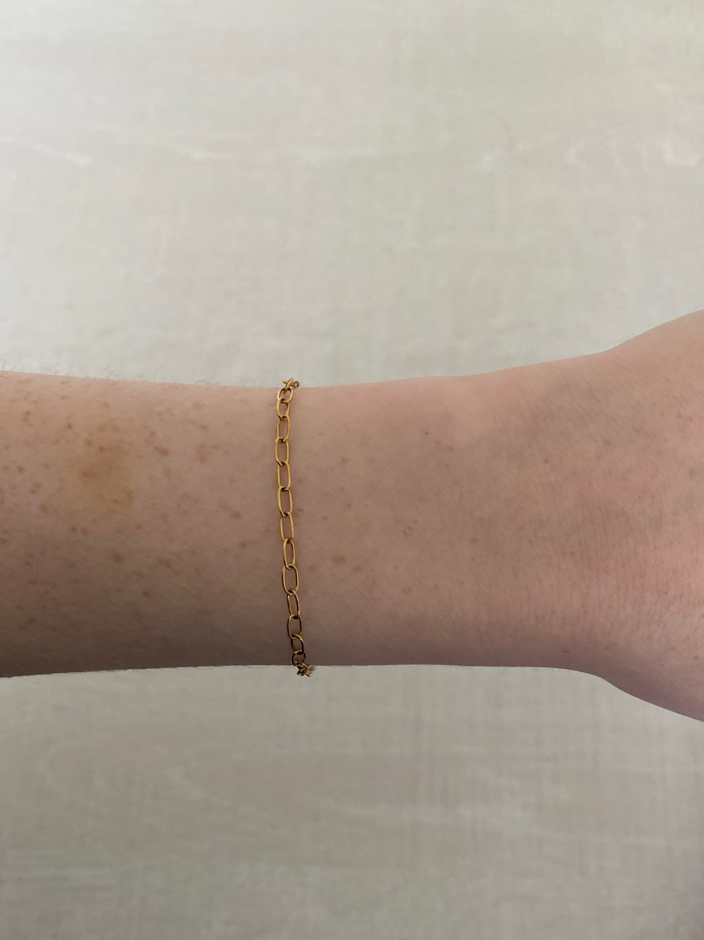 Gold charm bracelet - thin chain