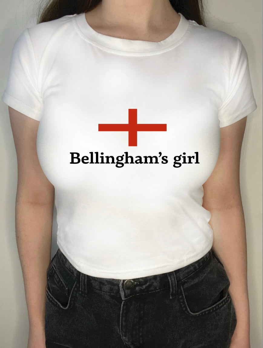 'Saka's girl" England player's girl graphic crop top