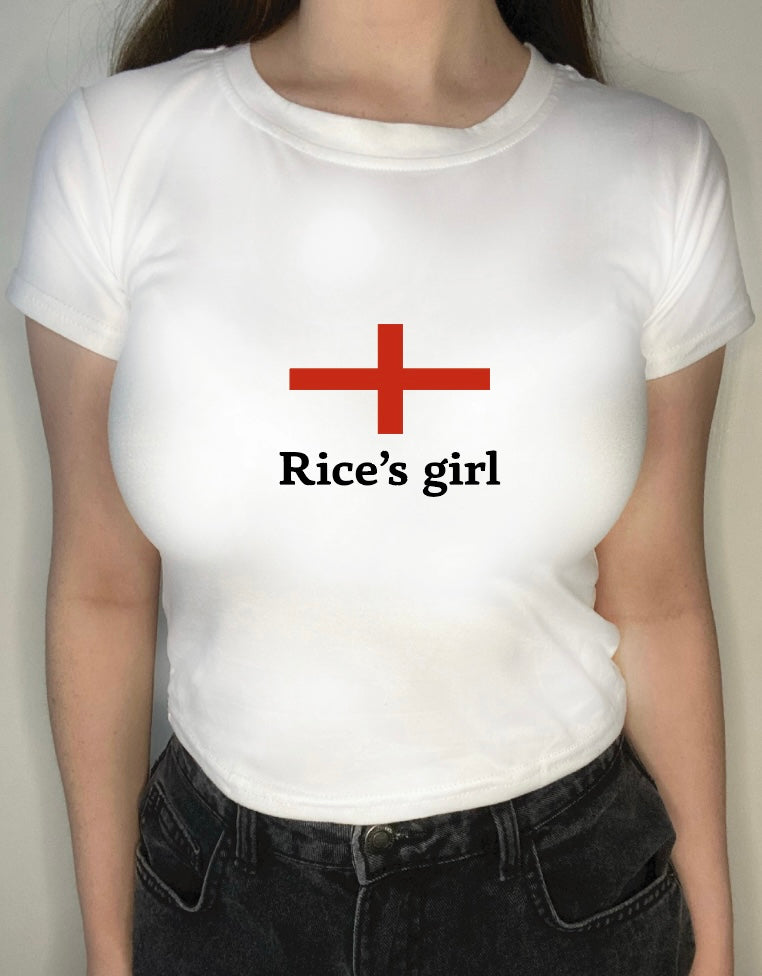 'Saka's girl" England player's girl graphic crop top