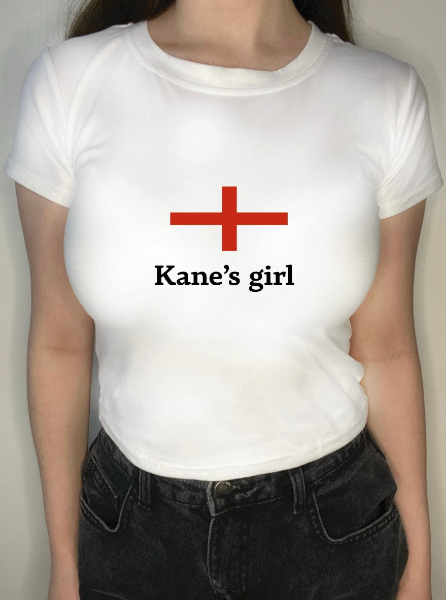 'Saka's girl" England player's girl graphic crop top