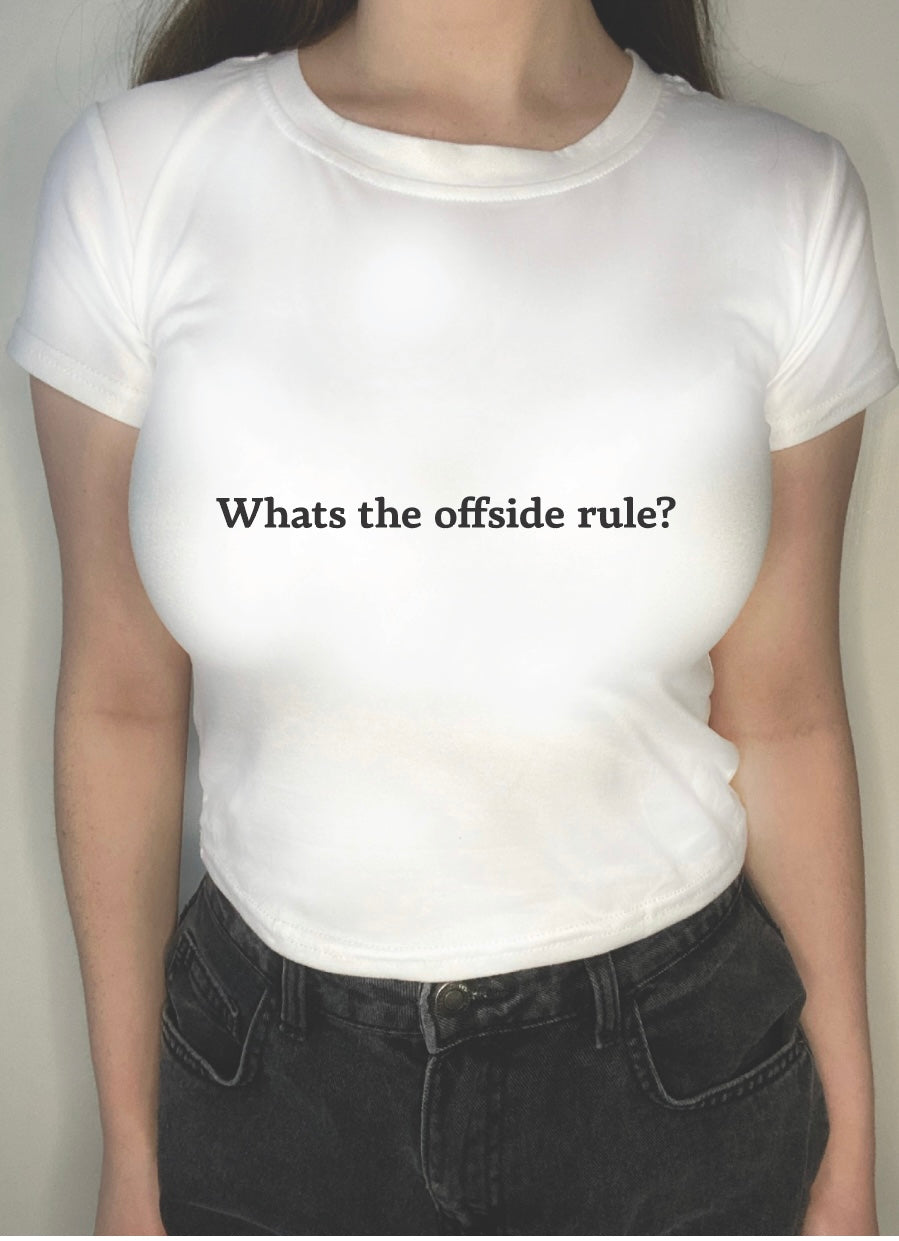 What's the offside rule? graphic crop top