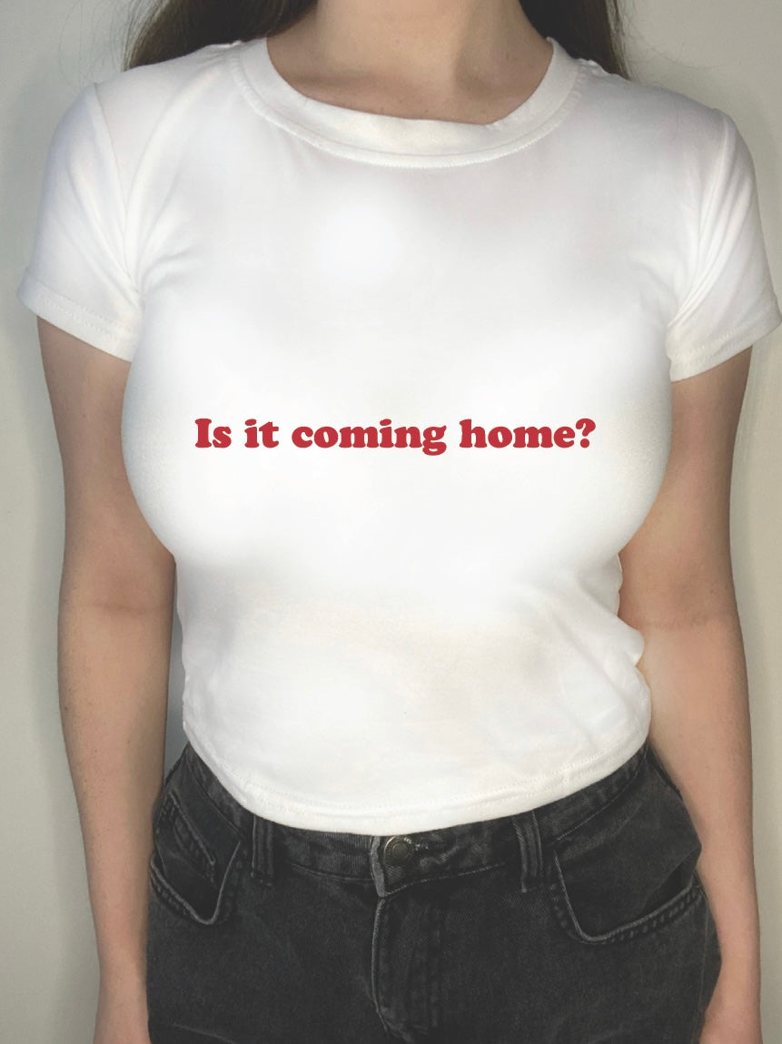 Is it coming home? graphic crop top