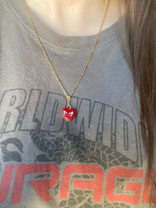 One direction Liam's  red angel wings charm necklace