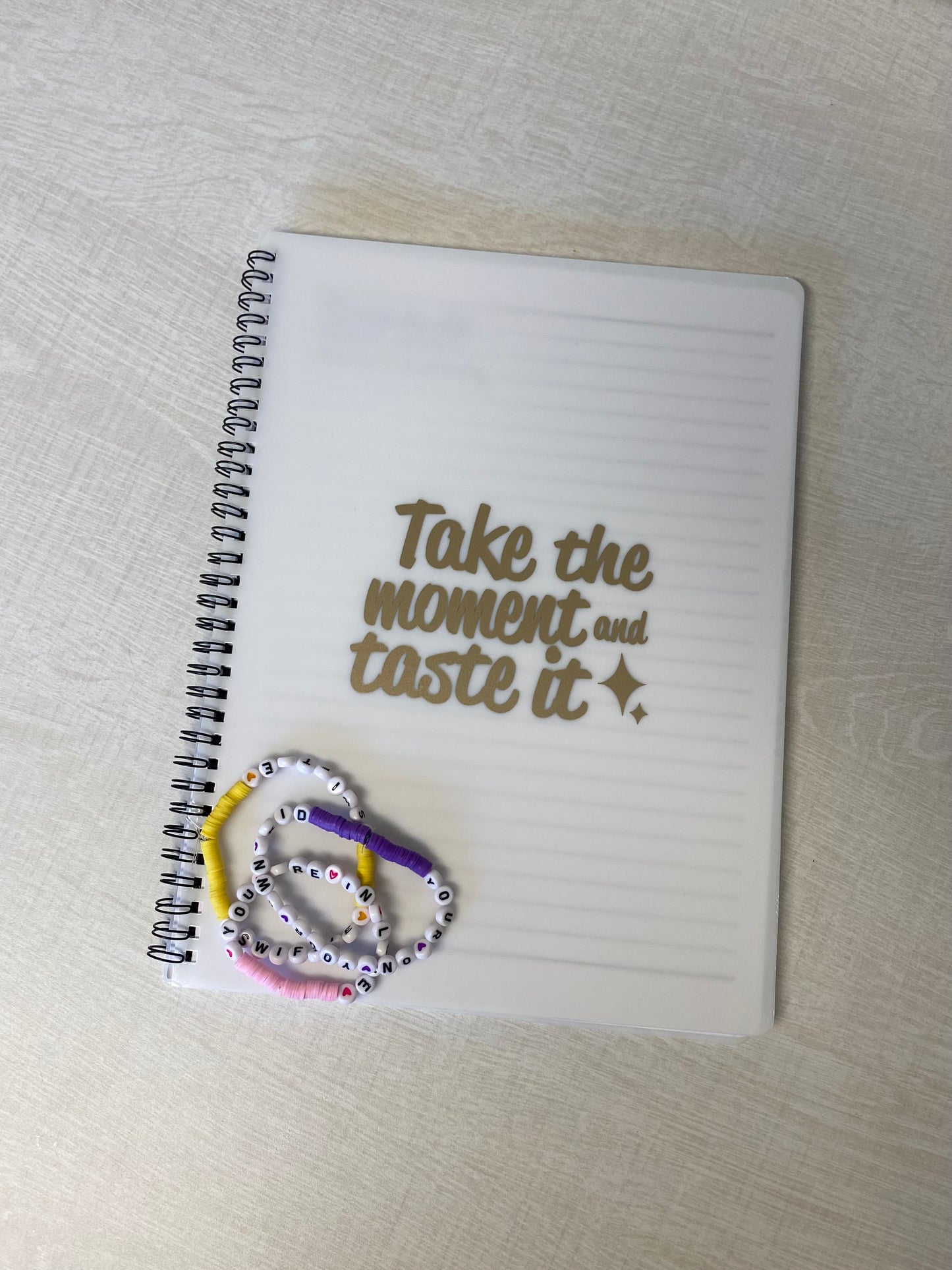 Take the moment and taste it a4 notebook