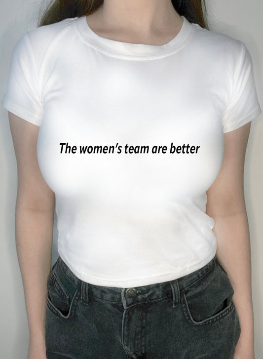 The women's team are better football crop top