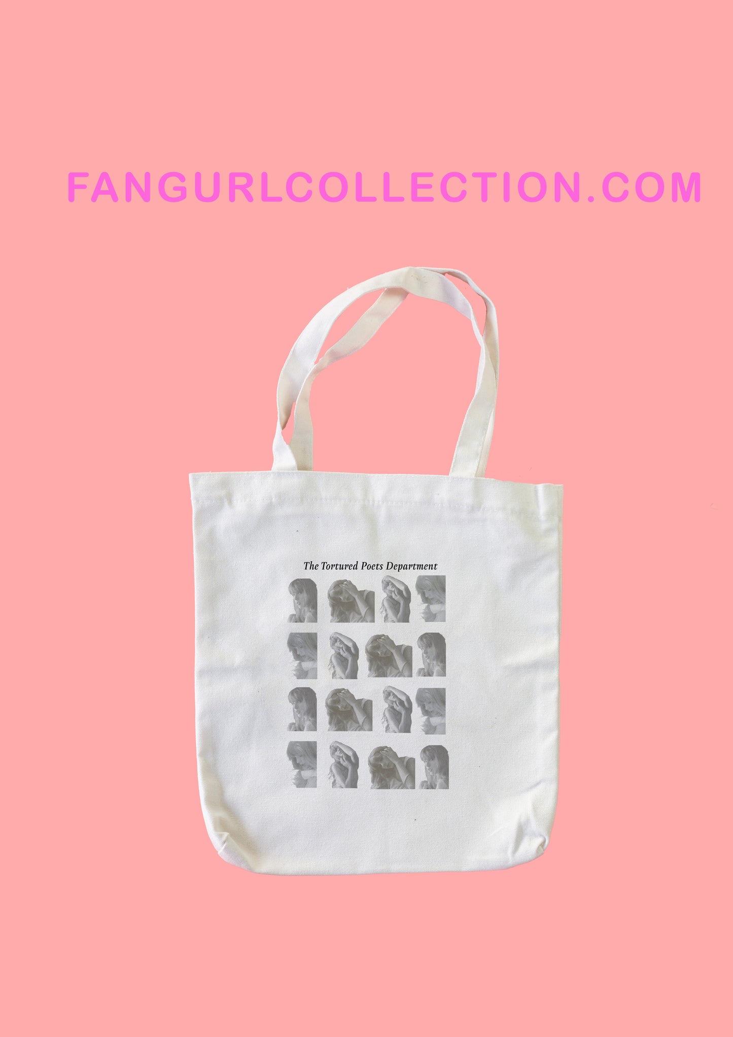 tortured poets collage tote bag