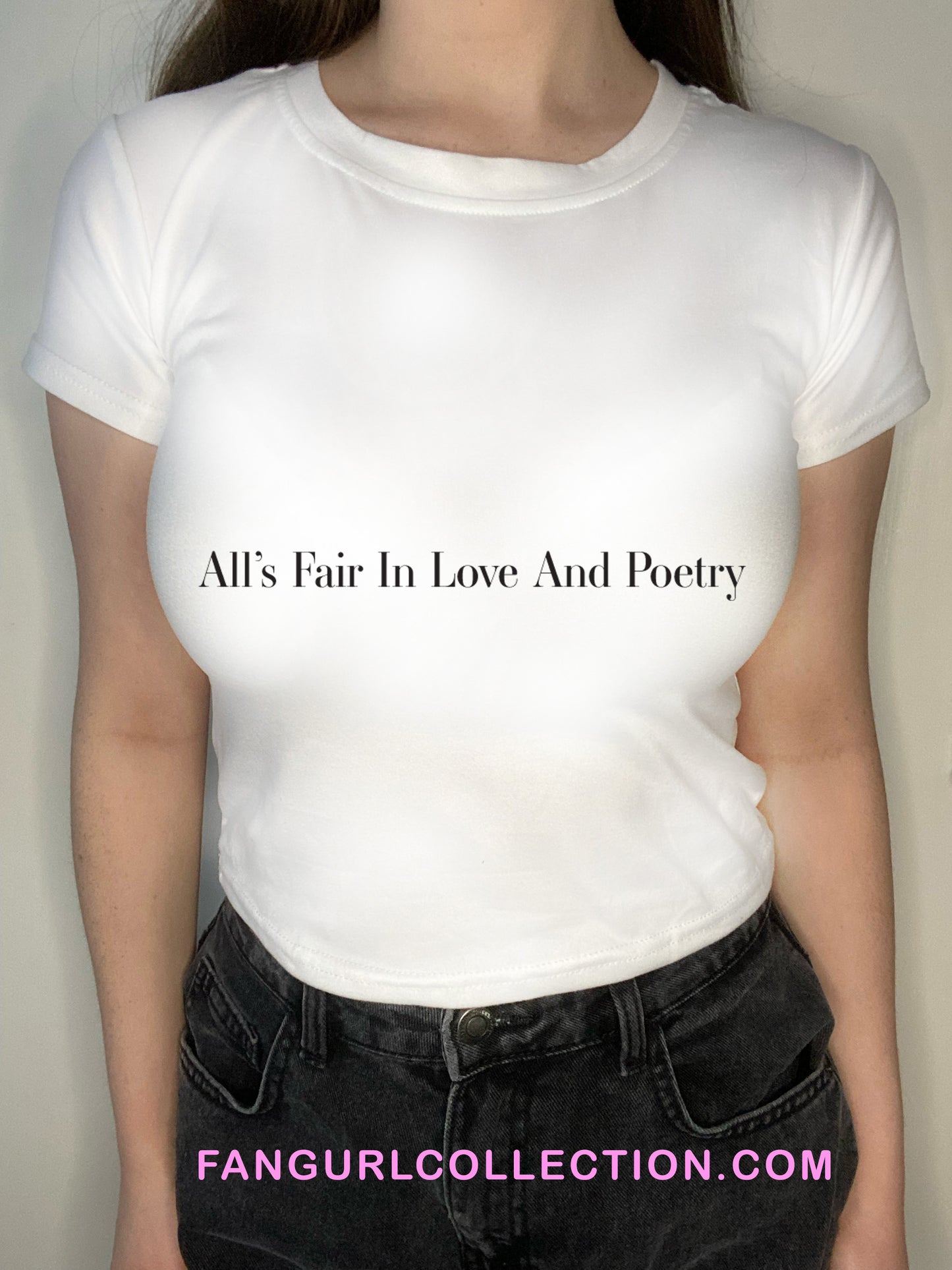 All's fair in love and poetry crop top