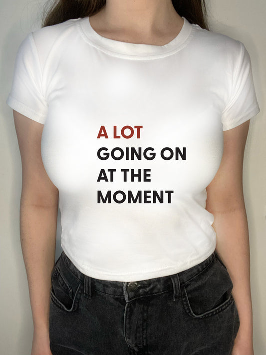 A lot going on cropped t-shirt