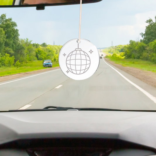 Mirrorball car ornament