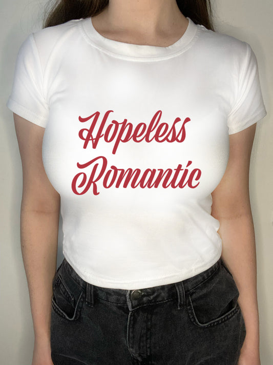 Hopeless romantic crop top