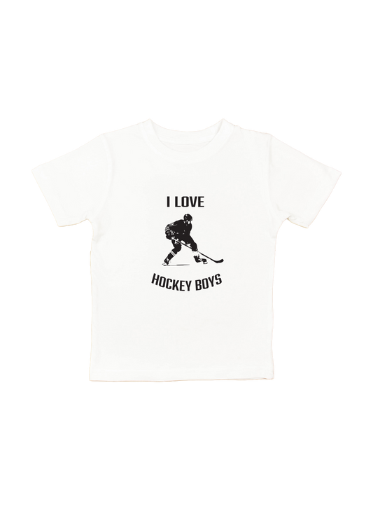 I love hockey boys illustration tshirt