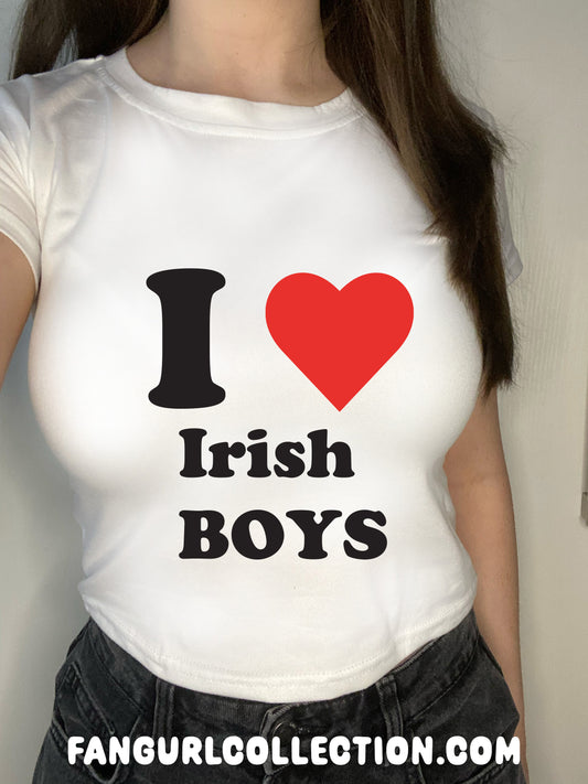 I love Irish boys crop top