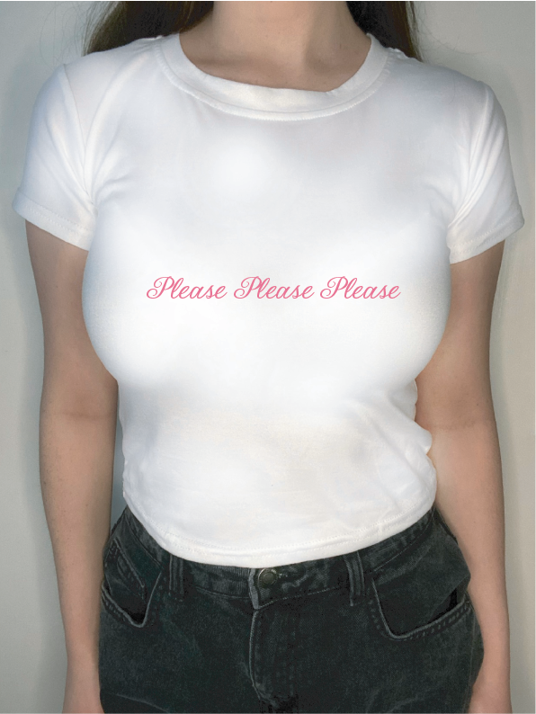 please please crop tshirt