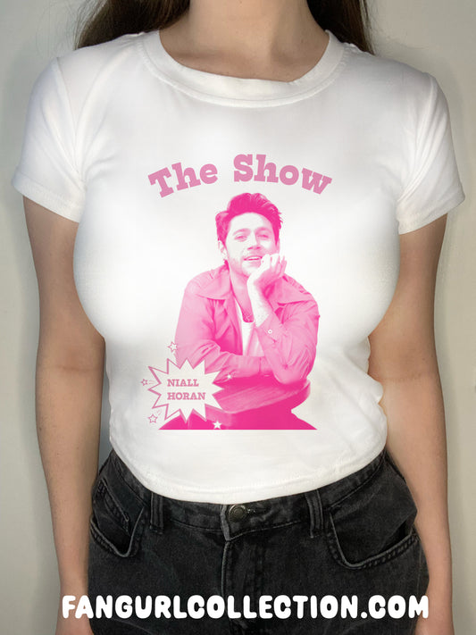 the show crop top pink