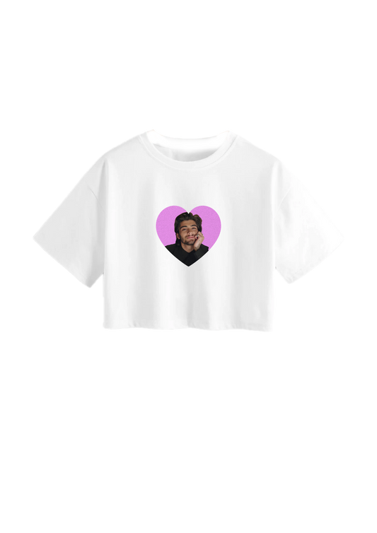 Zayn heart crop T-shirt